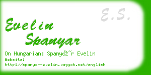 evelin spanyar business card